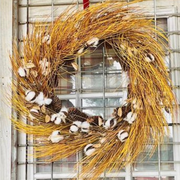 Cotton & Needles Fall Wreath - Picture 2 of 10